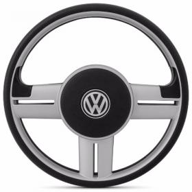 Volante Rallye S3 Preto Prata Cubo Embutido Gol Parati Saveiro G2 G3 G4 96 a 13